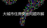 大城市住房突出问题咋解决
？依靠这些工作来落实