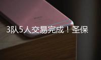 3队5人交易完成
！圣保罗！确定最后一年！