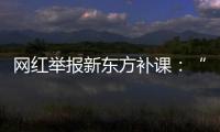 网红举报新东方补课	：“我会火力全开	，我会出钱让更多人去干”